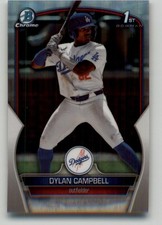 2023 Bowman Draft Dylan Campbell Chrome Refractor #BDC-181 Los Angeles Dodgers
