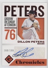 2018 Panini Chronicles Red 160/199 Dillon Peters #CA-DP Auto 6fs