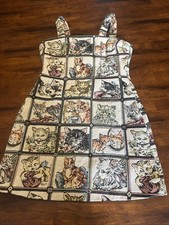 Cider "Cat Lover" Tapestry Mini Dress Size S Square Neck Kitten Cottagecore 15