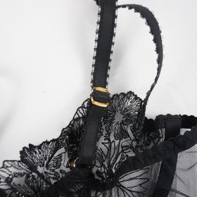 Agent Provocateur Astria Bra & Brief In Black/Silver (Set of 2) - W Size 36B & 5