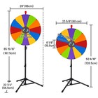WinSpin 24" Floor Stand Modular Prize Wheel w/ 12 PCS Backup Panels Black Blue — photo 10