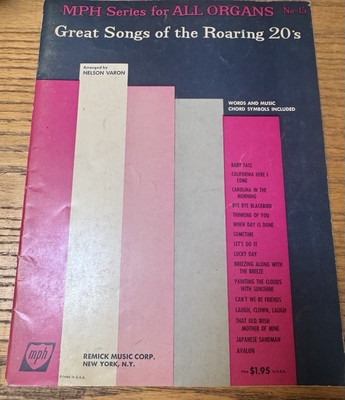 Vintage Lot Of  2 Sheet Music Song Books Roaring 20 s And Rag Classix