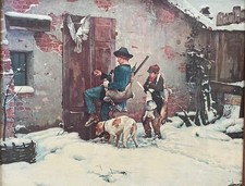 Tableau Ancien,Chromolithographie sur panneau