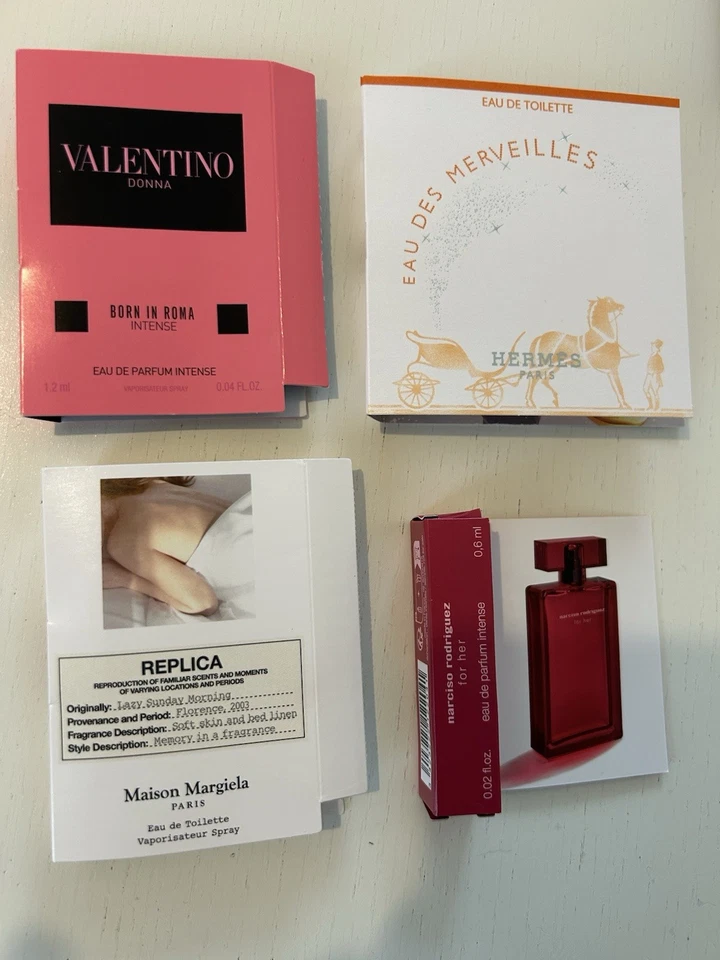 4 Luxus Parfum Proben Damen Margiela Replika Valentino Hermes u. a.