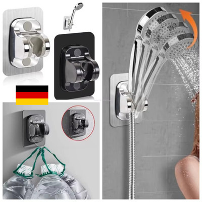 2Stk Duschkopfhalter Handbrause Halterung Duschkopf Ohne Bohren Verstellbar