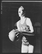 Photo:Annapolis, Maryland. Basketball player, U.S. Naval Academy
