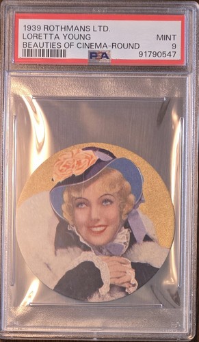 1939 Rothman's Beauties of Cinema Loretta Young PSA 9! Shiny Version Auction!