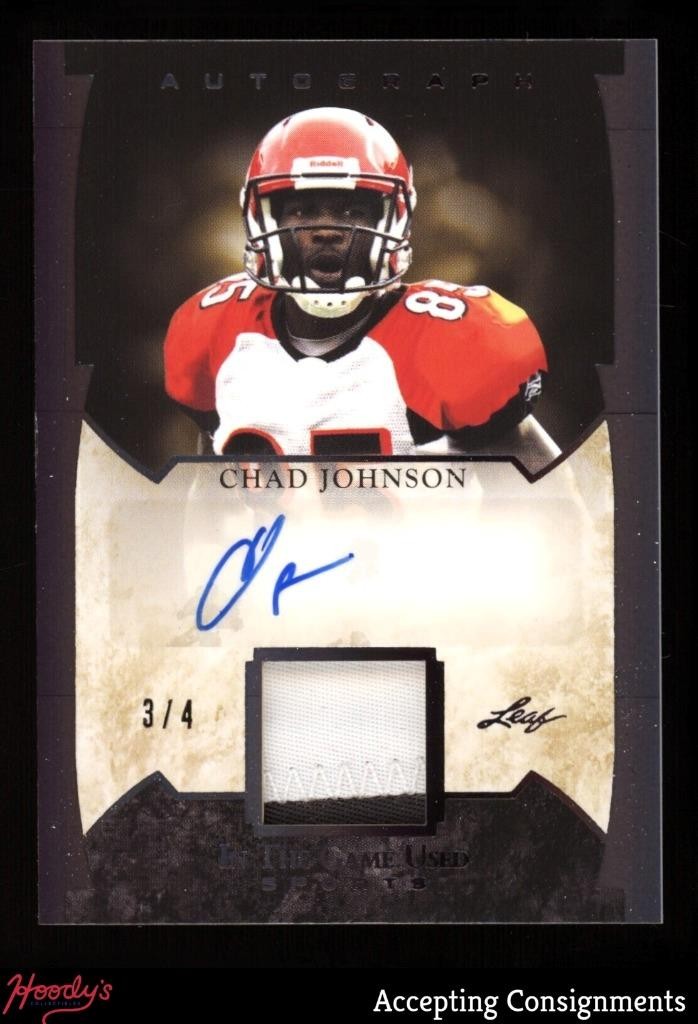 2022 ITG Used Sports Black Spectrum Chad Johnson GAME-USED PATCH AUTO 3/4