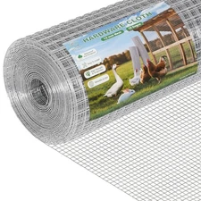 16in x 25ft Hardware Cloth - 1/2 inch Chicken Wire Fencing 19 Gauge Hot-dip G...