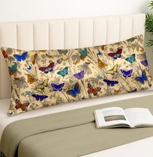 Satin Body Pillow Cover with Zipper - 20x54 Inch Silky Long Pillow Case for