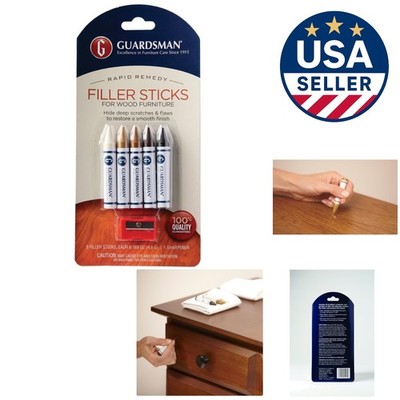 Guardsman Wax Furniture Filler Sticks - Quick Scratch Repair for Wood Finishes