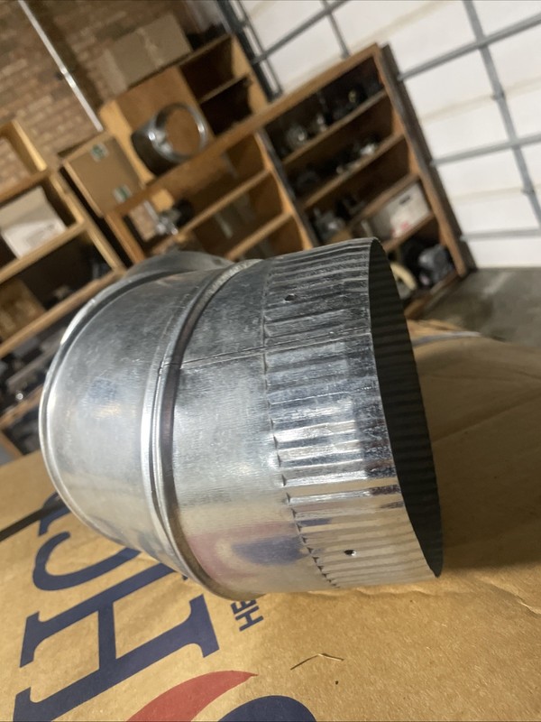 6 Inch 90 Degree Round Adjustable HVAC Duct Elbow Galvanized Steel 