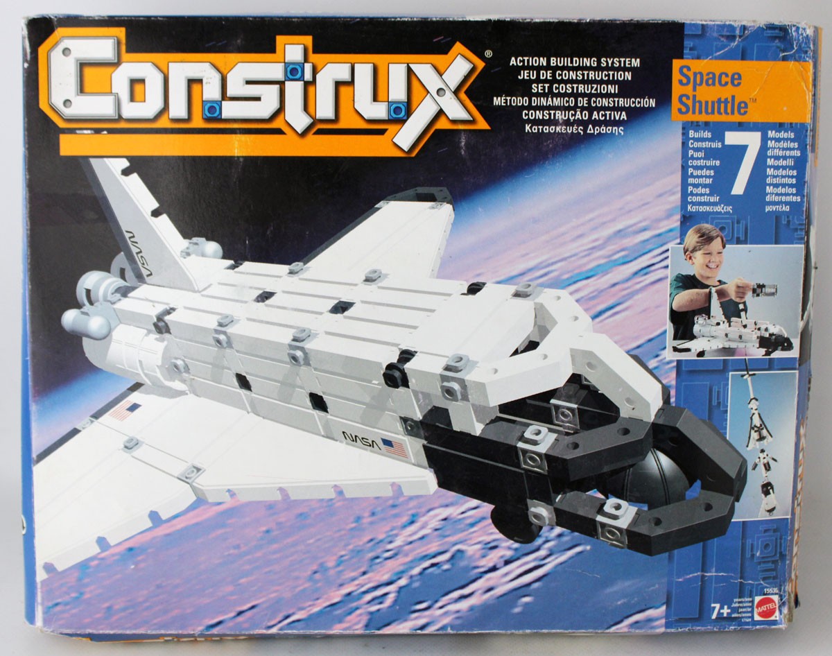 Rare Vintage 1996 Construx Space Shuttle Bus 7 Models Set 280 Pcs