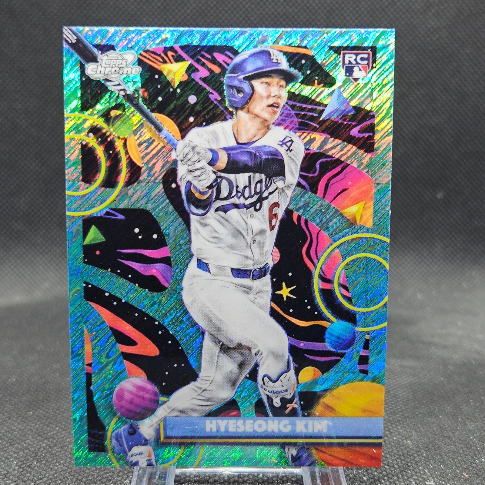 Hyeseong Kim 2025 Topps Cosmic Chrome Aqua Equinox /199 Dodgers Rookie #181