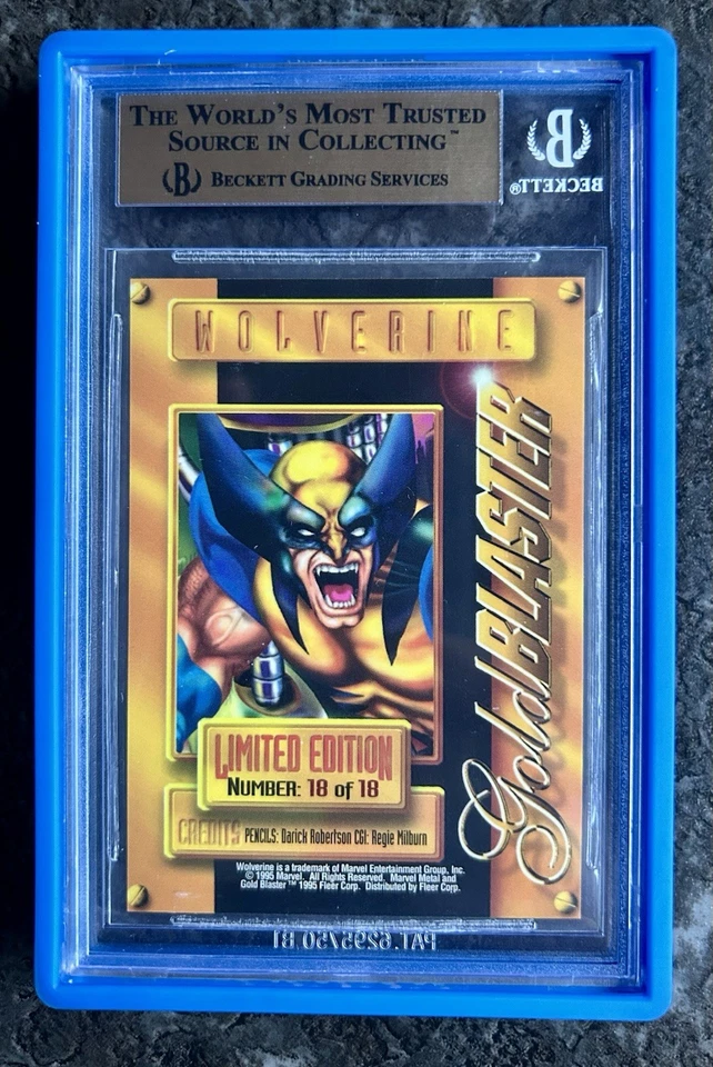 1995 Marvel Metal Gold Blaster #18 Wolverine BGS 9.5 GEM MINT - Image 2 of 2