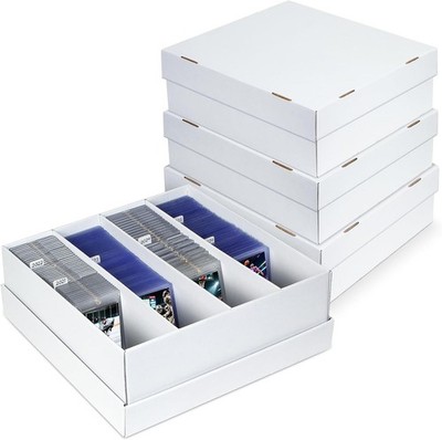 4 Pack Trading Card Storage Box - Holds 800 Top Loaders & 220 One Touch - Cardbo