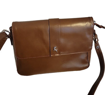 ASHWOOD LEATHER CROSSBODY BAG PURSE BROWN