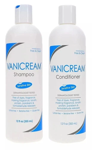 Vanicream Free & Clear SHAMPOO + CONDITIONER 12 Oz 335 ml Each