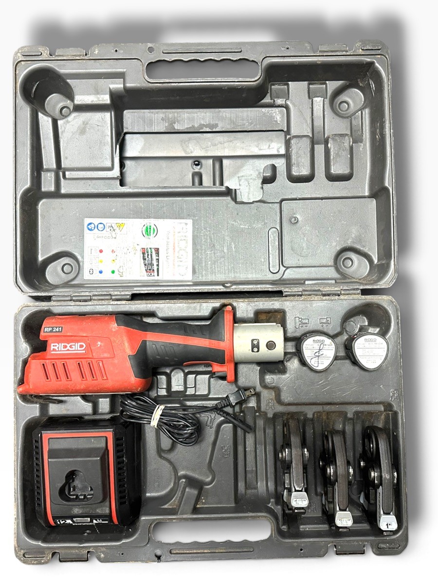 RIDGID RP 241 ProPress Press Tool Kit 1/2" 3/4" 1" Jaws (MGP042884)