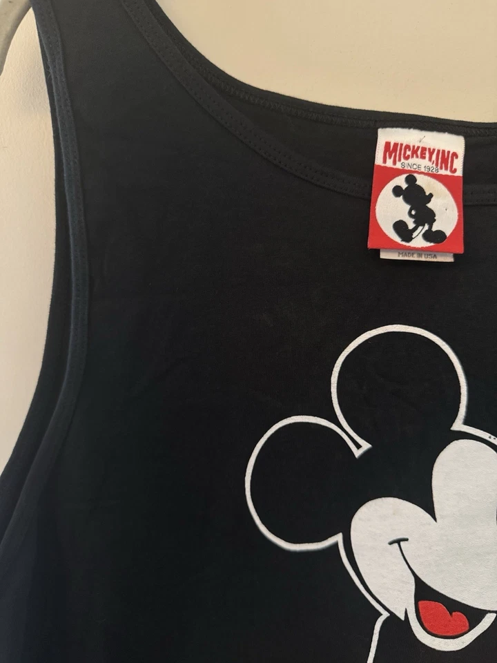 男式复古米老鼠 INC 黑色背心大号 — 第 4/4 张图片