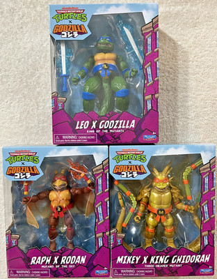 TEENAGE MUTANT NINJA TURTLES X GODZILLA SET OF 3 RAPH / LEO