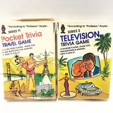 1984 Professor Hoyle Travel Trivia And Television Trivia Cards  2 Packs 