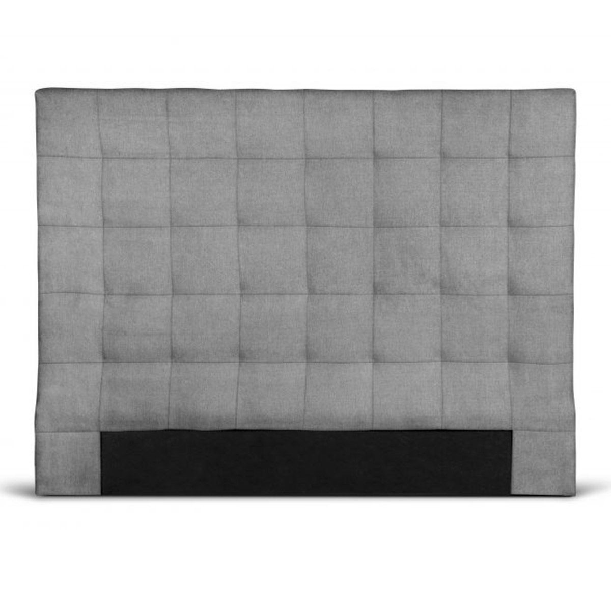 Tête de lit capitonnée Ramino 162cm gris pour protéger le mur et isoler du froid