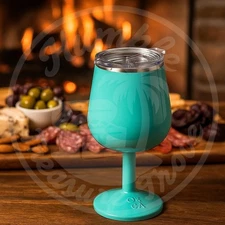 ORCA Vino Seafoam 15oz Insulated Stainless Steel Wine Cup w/ Lid Dishwasher Safe