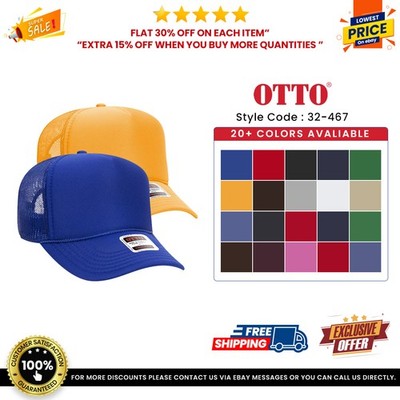 OTTO CAP 5 Panel Mid Profile Mesh Back Trucker Hat - 32-467
