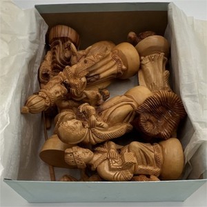 Handmade Wooden Nativity Set, 10 Figurines, Christmas Scene, Religious Decor