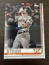 2019 Topps Myles Straw Rookie Card RC Image Photo Variation baseball card #629. rookie card picture