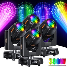 4x 380W Beam Moving Head Light Rainbow Stage Effect Lighting DJ DMX Bar Wedding