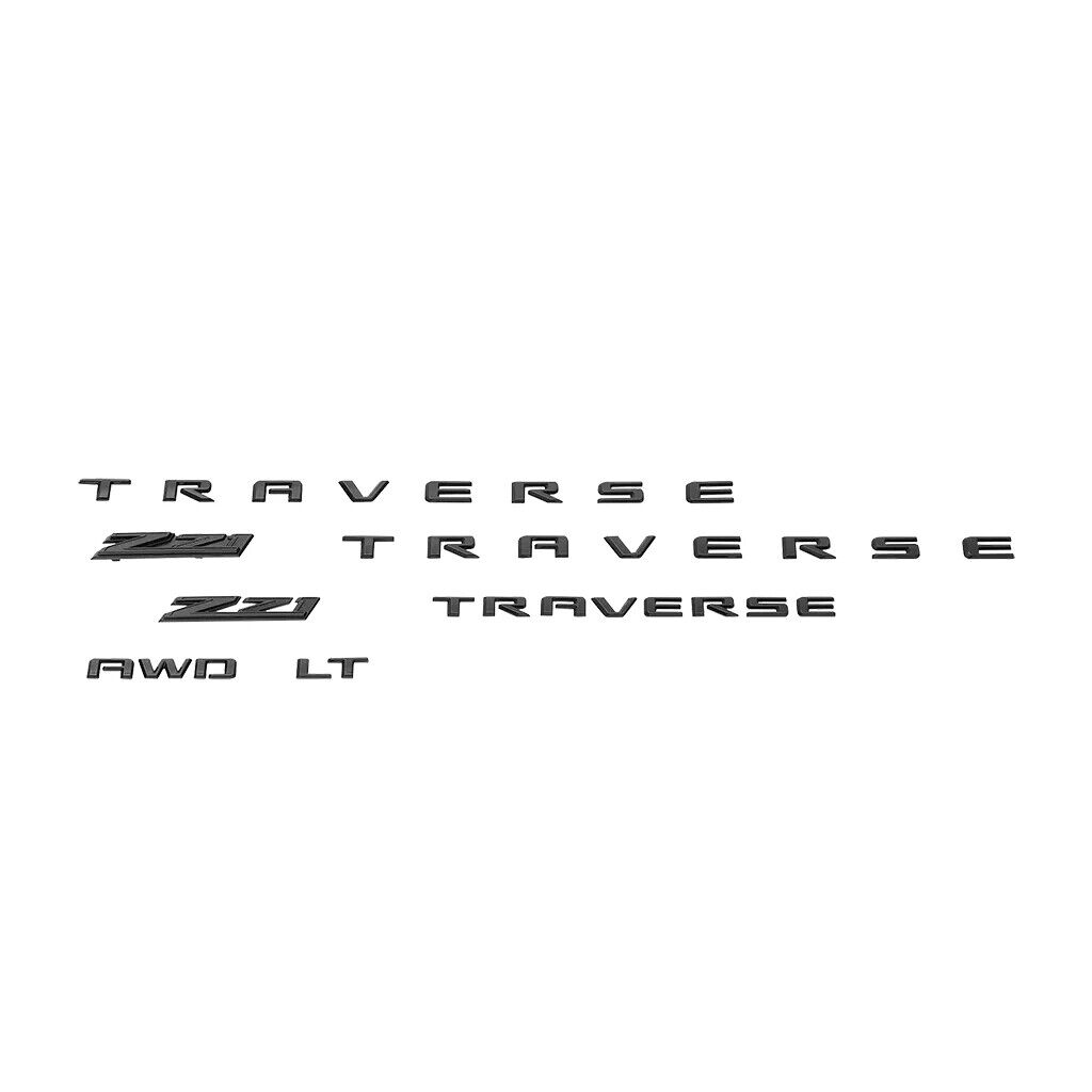 2024-2025 Chevrolet Traverse Z71 AWD Black Emblem Kit 2024-2025 Chevrolet Traverse Z71 AWD Black Emblem Kit