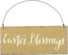 PBK Easter Decor - Easter Blessings Glitter Ornament Sign