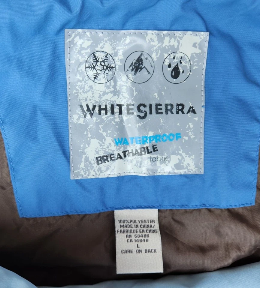 Abrigo Chaqueta Azul Impermeable Nieve Esquí Sierra Blanco 2 en 1 Grande Foto 4 de 4