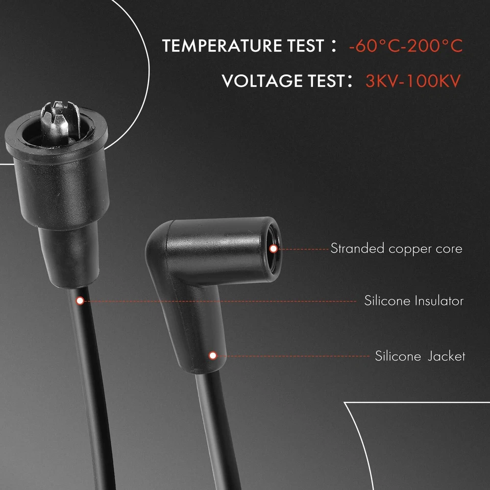 7pcs Spark Plug Wire Set for Jaguar Vanden Plas 1982-1987 XJ6 1978-1987 L6 4.2L - Image 4 of 4