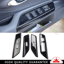 Inner Glass Window Lifting Lock Panel Trim Fit For Lexus ES 2018-21 Bright Black