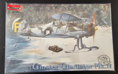 1/48 Gloster Gladiator Mk. II model kit by Roden (Late Version w/ Skis) FS