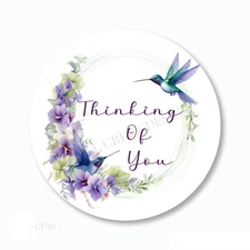 Thinking of You Hummingbird Scrapbook Stickers Envelope Seals Stickers