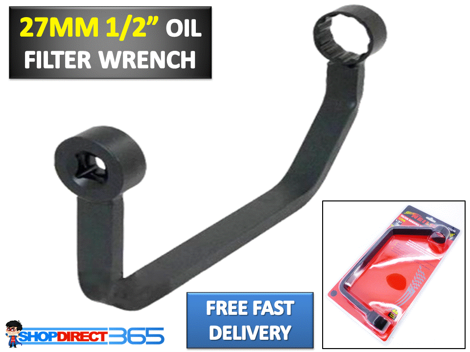 27mm Oil Filter Housing Wrench Removal Tool 1/2" Dr Ford Peugeot