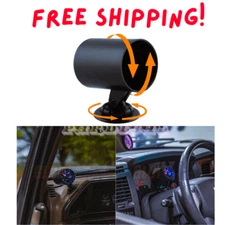 GlowShift Universal Black Single Gauge Swivel Dashboard Pod - Fits Any Make/Mode