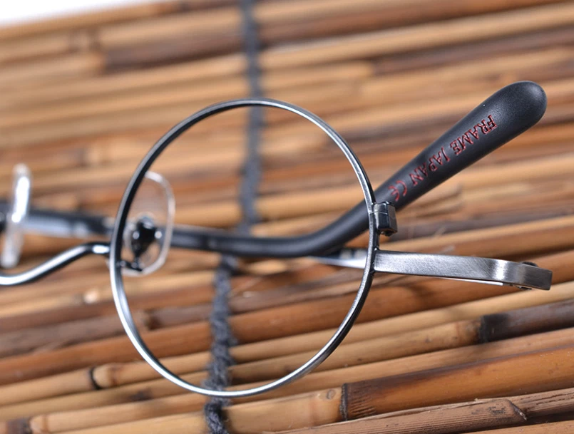 Óculos masculinos redondos pequenos vintage Steve Jobs preto cinza - Imagem 4 de 4