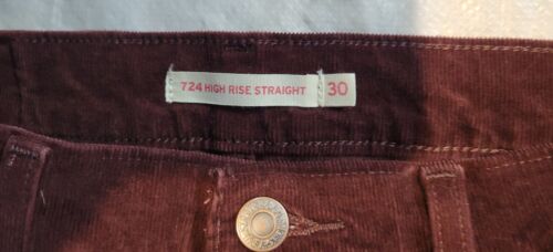 Levi's Damen 724 High Rise Straight Jeans Decadent Chocolate - Cord 30 - Bild 6 von 9