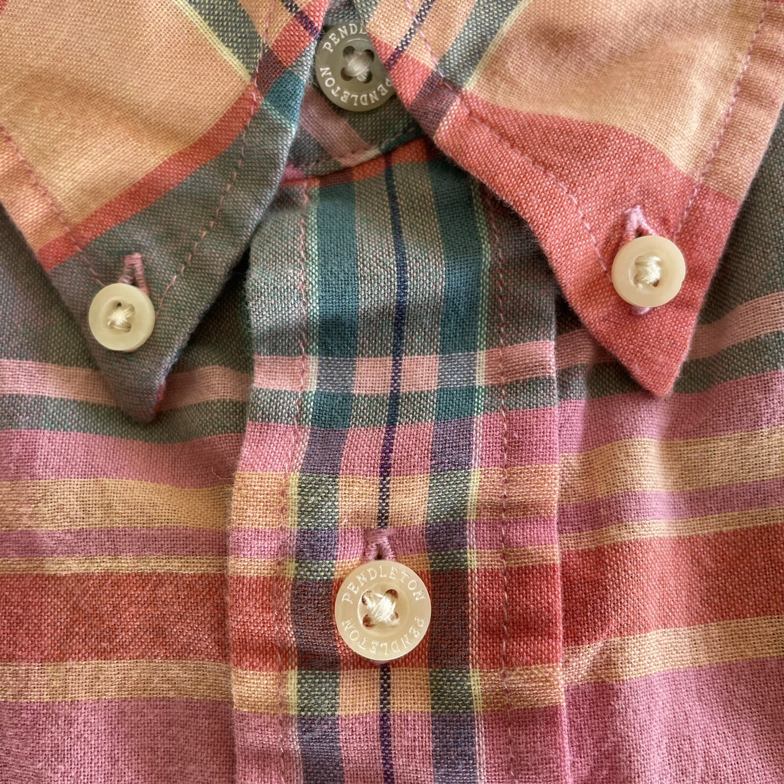 PENDLETON SURF MADRAS Button Down Shirt Size Larg… - image 3