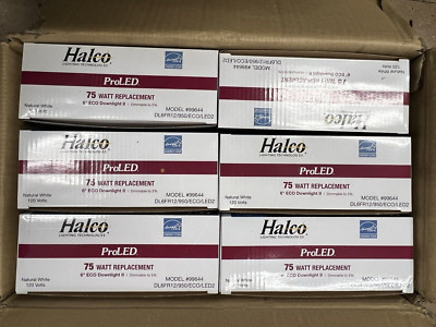 (BOX OF 6) NEW Halco 6'' SOLID STATE LIGHTING ECO DOWNLIGHTING M/N-99644