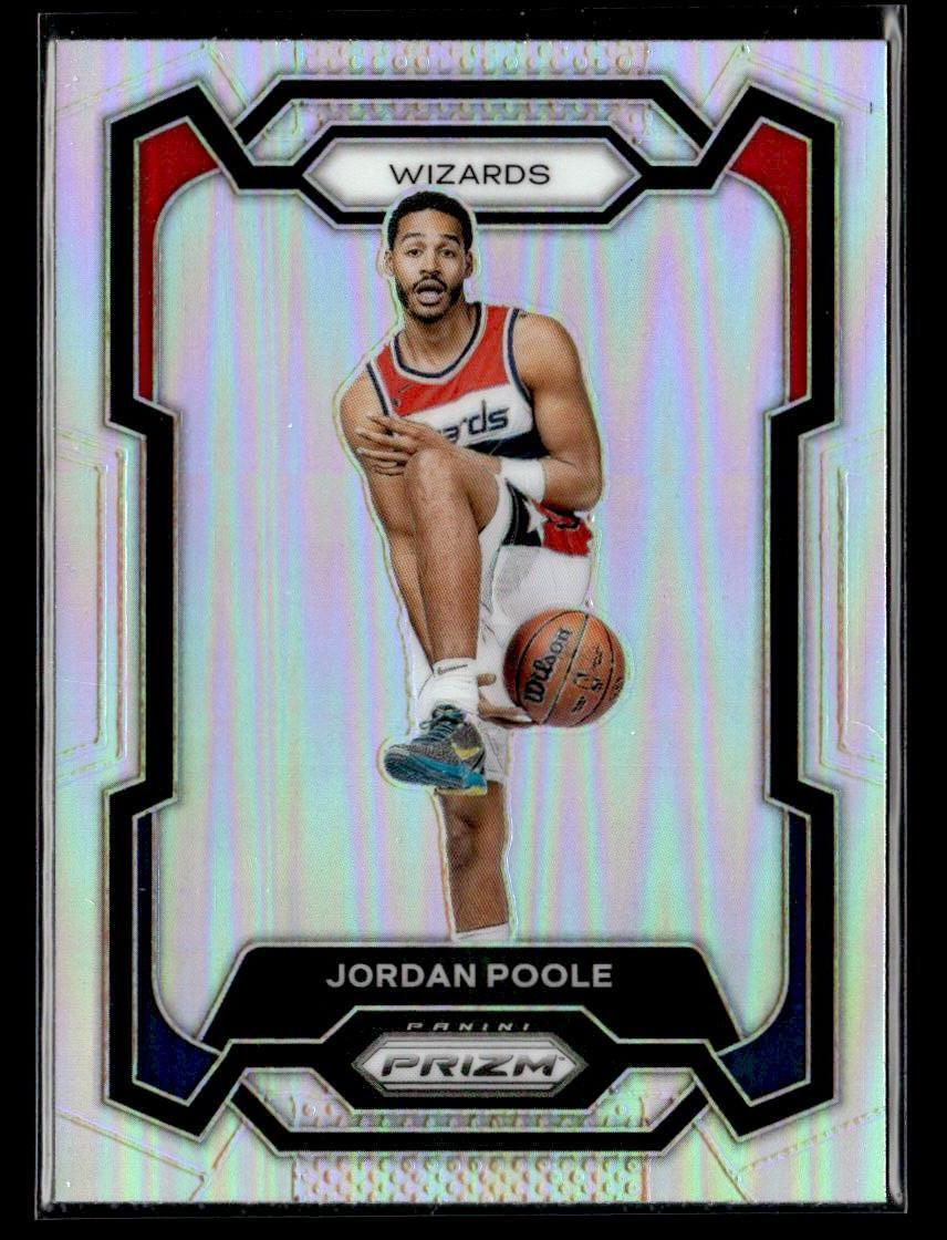 2023-24 Panini Prizm #51 Jordan Poole Prizms Silver Card 2023-24 Panini Prizm #51 Jordan Poole Prizms Silver Card