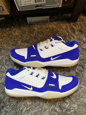 Nike Alpha Menace Turf Low Football Cleats White/Blue BV3997-101 Mens size 12 Nike Alpha Menace Turf Low  main image 3