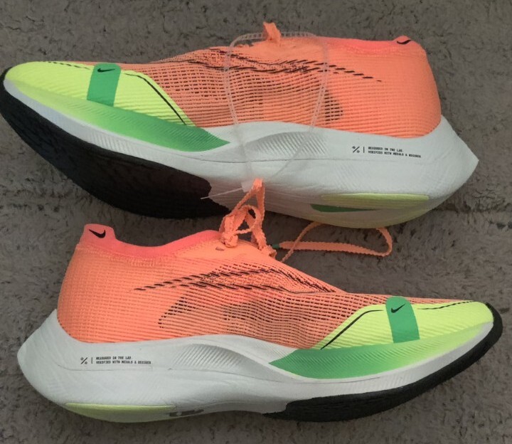 Women's Nike ZoomX Vaporfly Next% 2 Size 5 & 8 Peach Cream Green