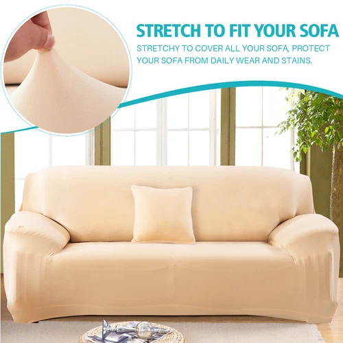 Stretch Sofabezug Schonbezug Massiv Sofabezüge Couch Möbel Schoner 160g - Bild 44 von 54