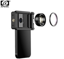APEXEL New upgraded 100mm Macro Lens 4K HD Mobile PhoneCamera Lens With CPL Clip